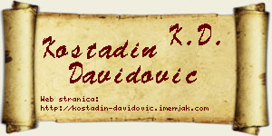 Kostadin Davidović vizit kartica